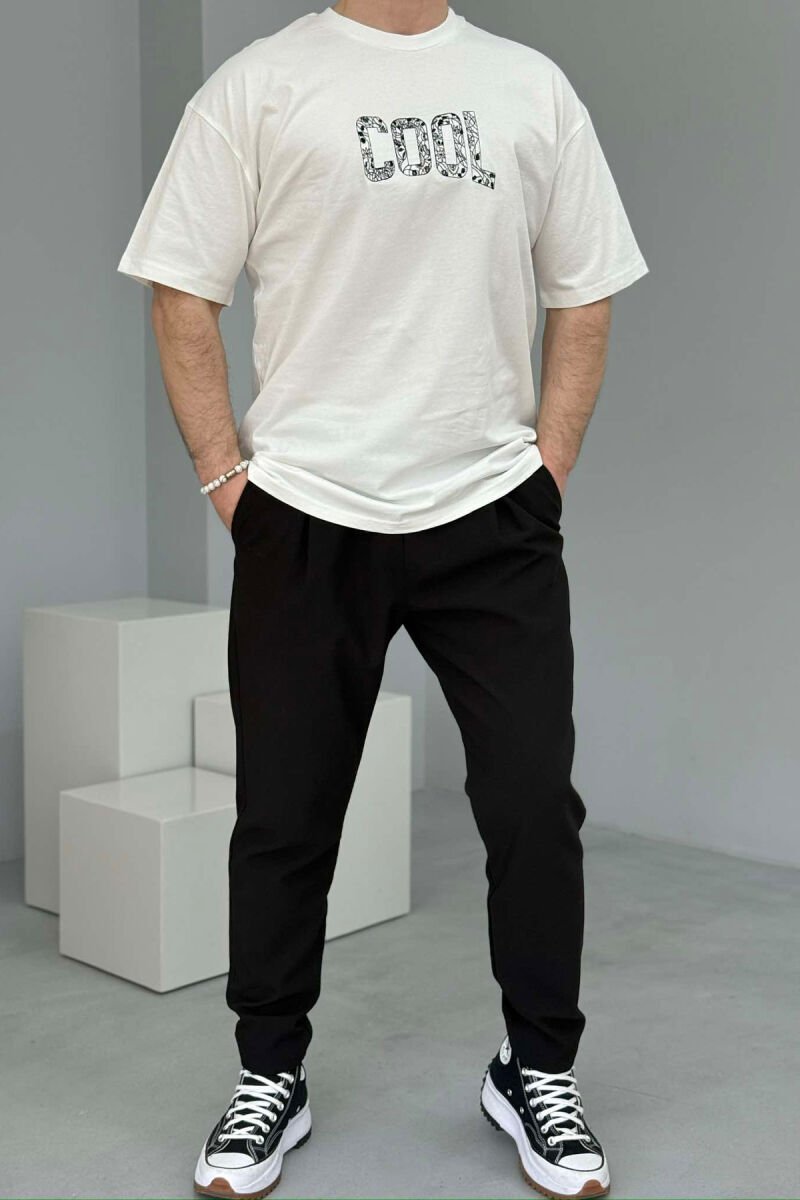 COOL WRITTING BACK DESIGN MEN T-SHIRT WHITE-E BARDHE - 3
