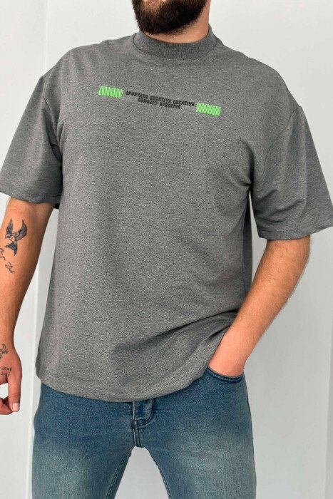 CREATIVE MEN TSHIRT DARK GREY/GEE - KLAUDIO FASHION