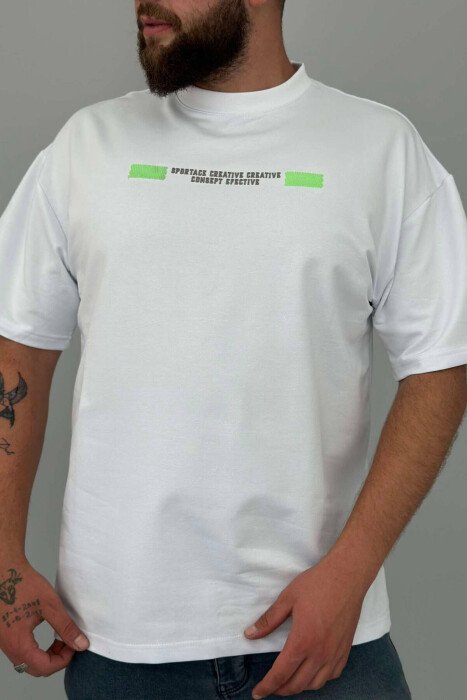 CREATIVE MEN TSHIRT WHITE-E BARDHE - KLAUDIO FASHION