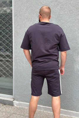 CREATIVE SHORT COTTON MEN SWEATSUIT SET DARK GREY/GEE - 3