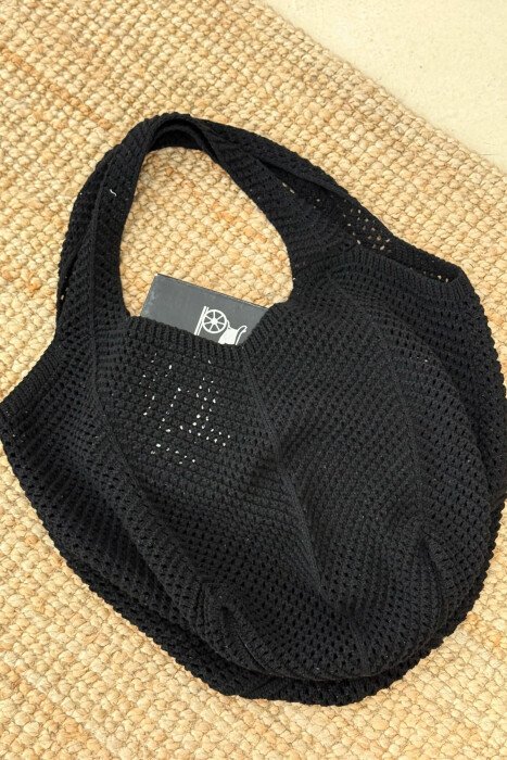 CROCHET BEACH WOMEN BAG BLACK/ E ZEZE - 4