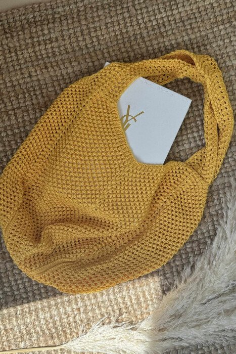 CROCHET BEACH WOMEN BAG YELLOW/E VERDHE - 4