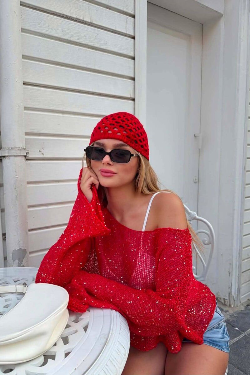 CROCHET I THJESHTE NJE NGJYRESH PER FEMRA NE NGJYRE TE KUQE - 2