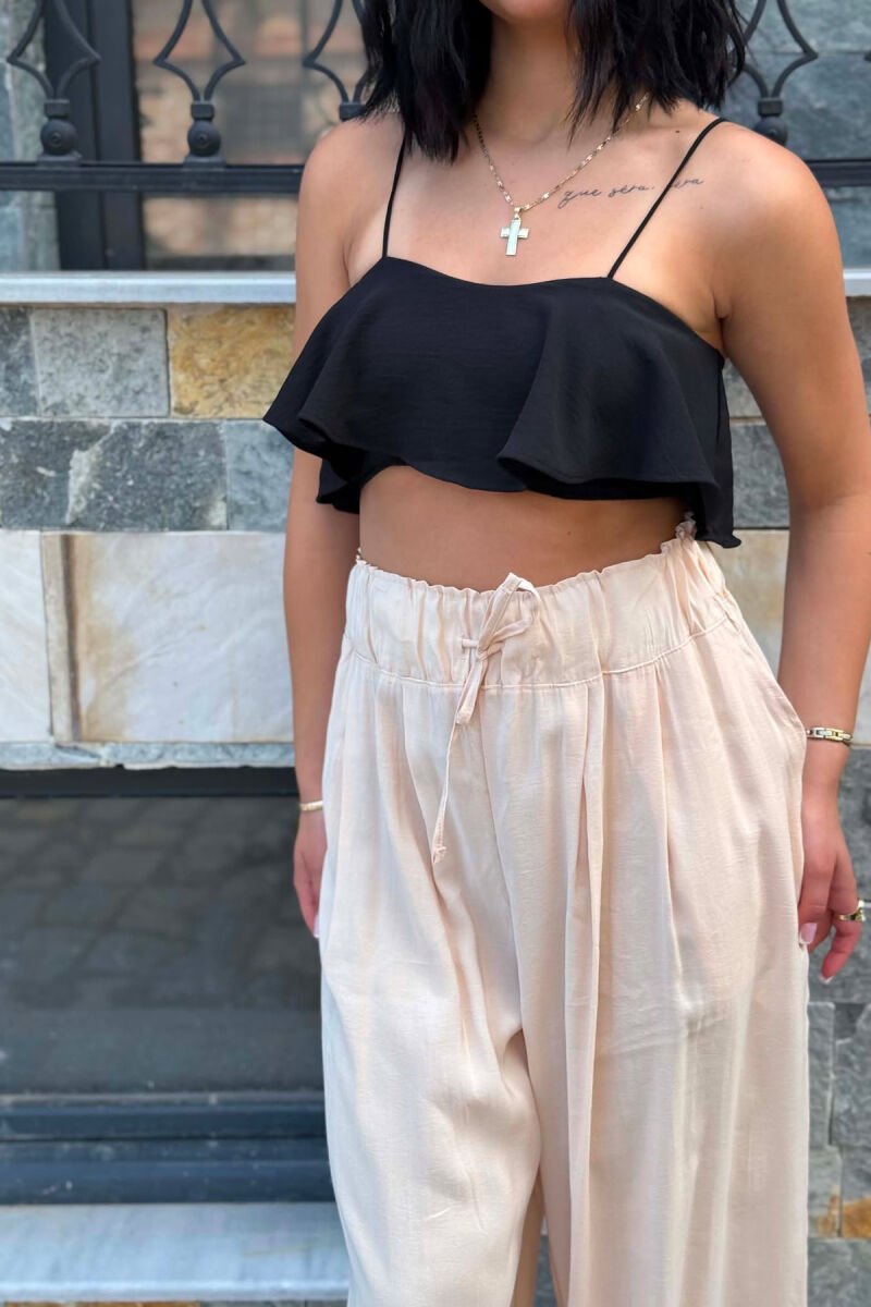 CROP TOP I THJESHTE NJE NGJYRESH PER FEMRA NE NGJYRE TE ZEZE - 3