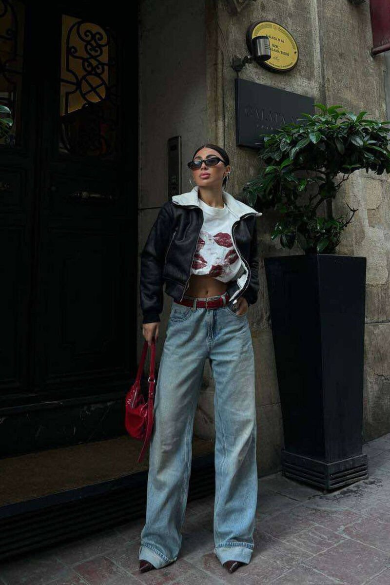 CROPPED FLUFFY WOMEN JACKET BLACK/ E ZEZE - 1