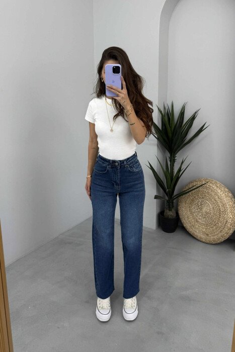 CUT OFF DENIM WOMEN JEANS BLUE/BLU - 1