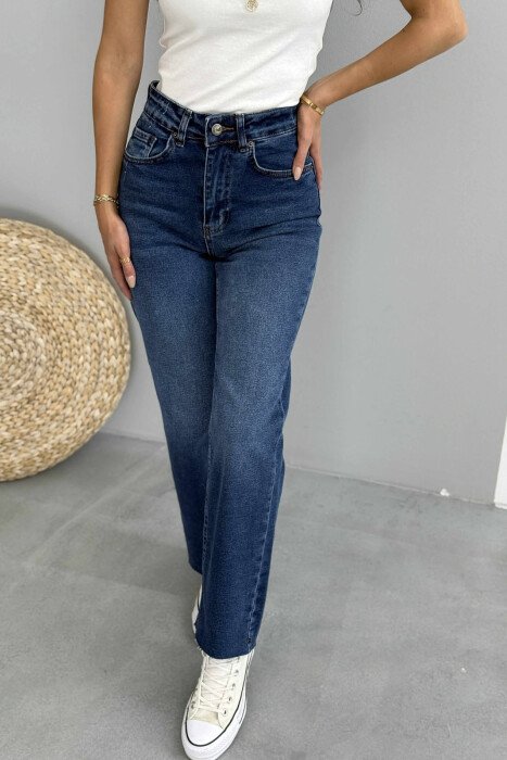 CUT OFF DENIM WOMEN JEANS BLUE/BLU - 4