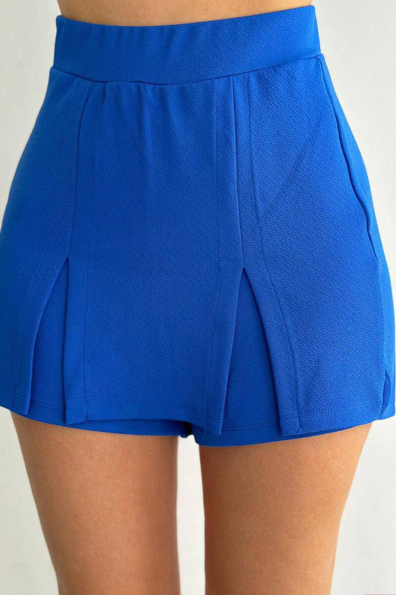 CUTTING ONE COLOR WOMEN SHORTS BLUE/BLU - 2