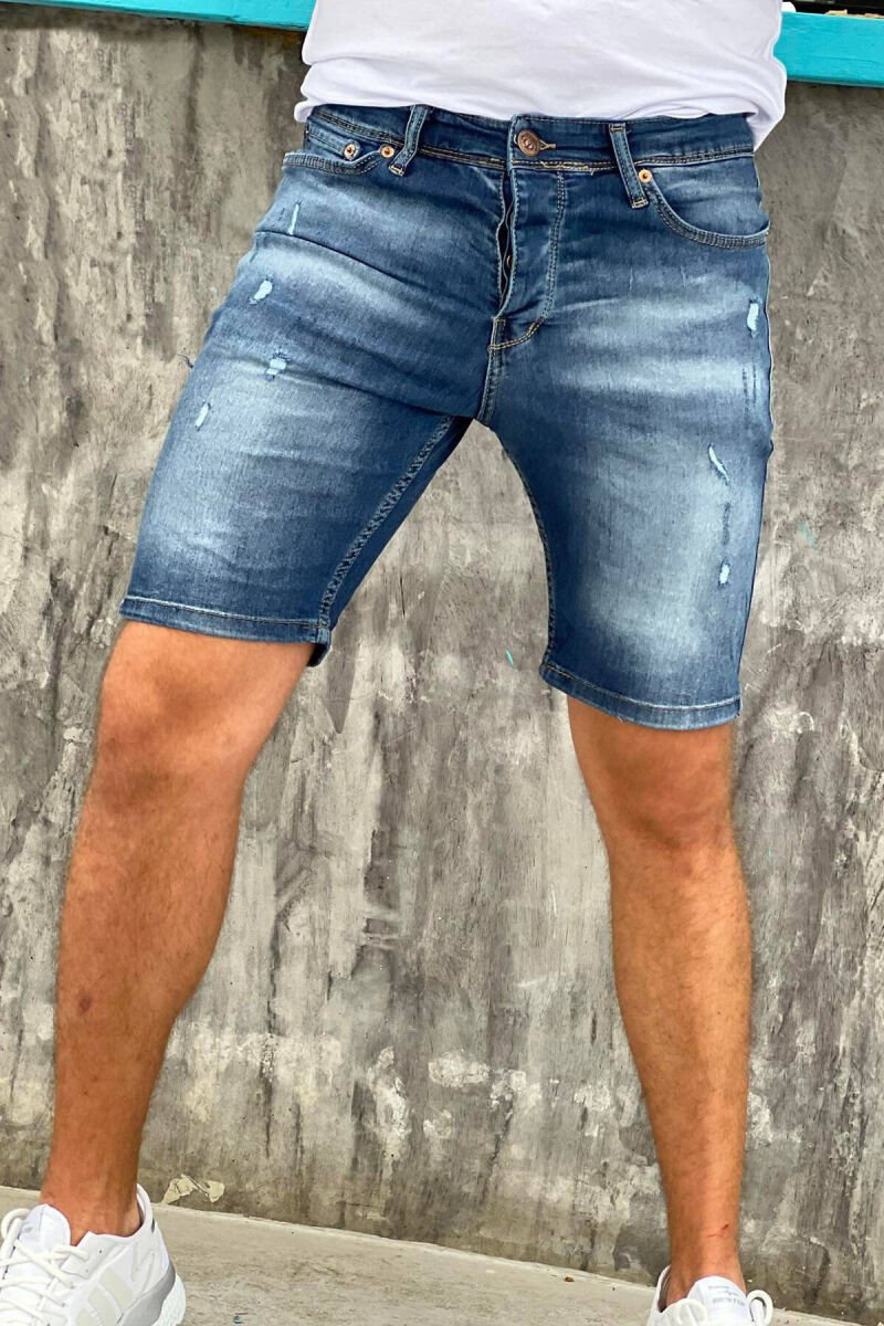 DENIM SHORT MEN JEANS BLUE/BLU - 1