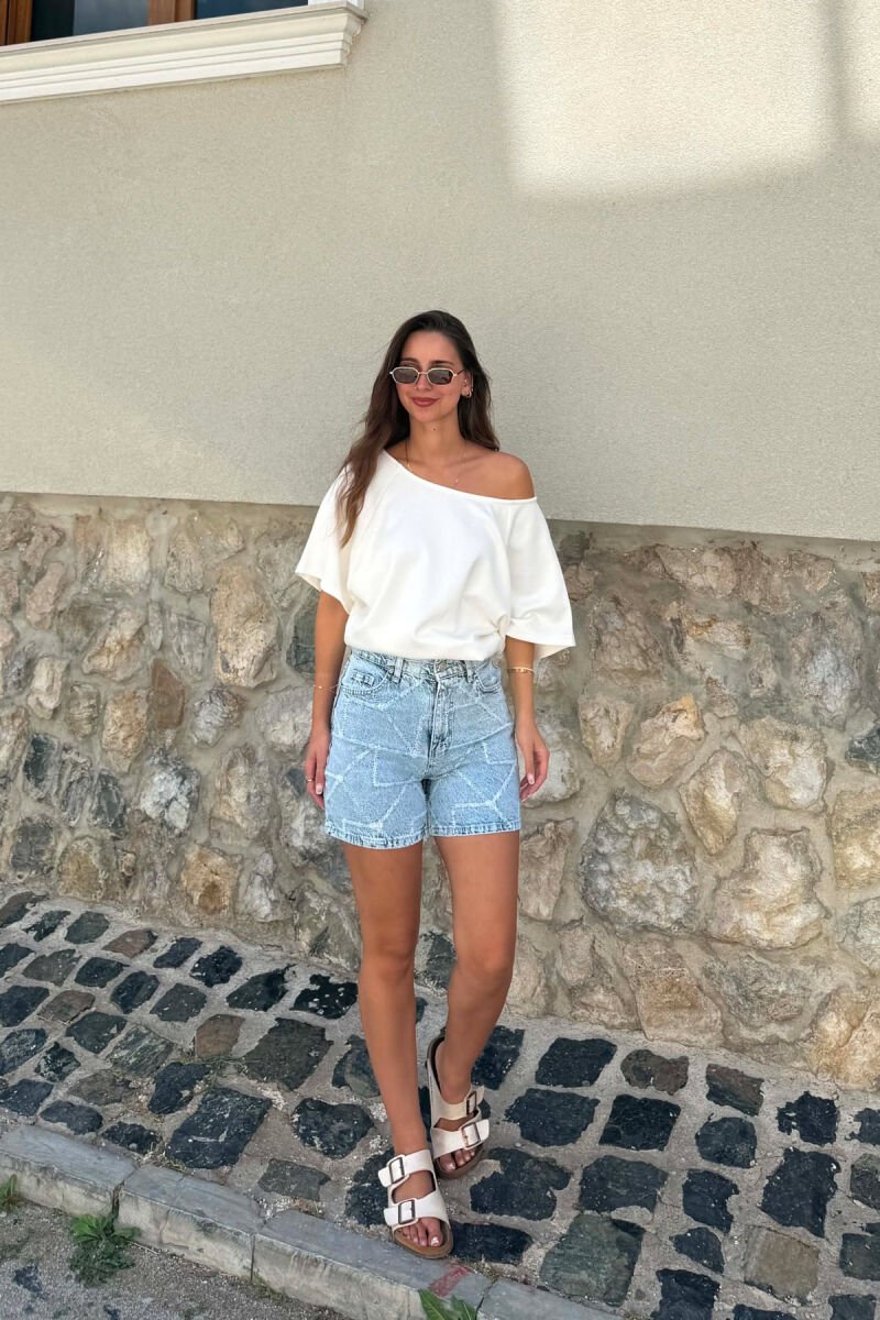 DESIGNED DENIM WOMAN SHORTS LIGHTBLUE/BZ - 1