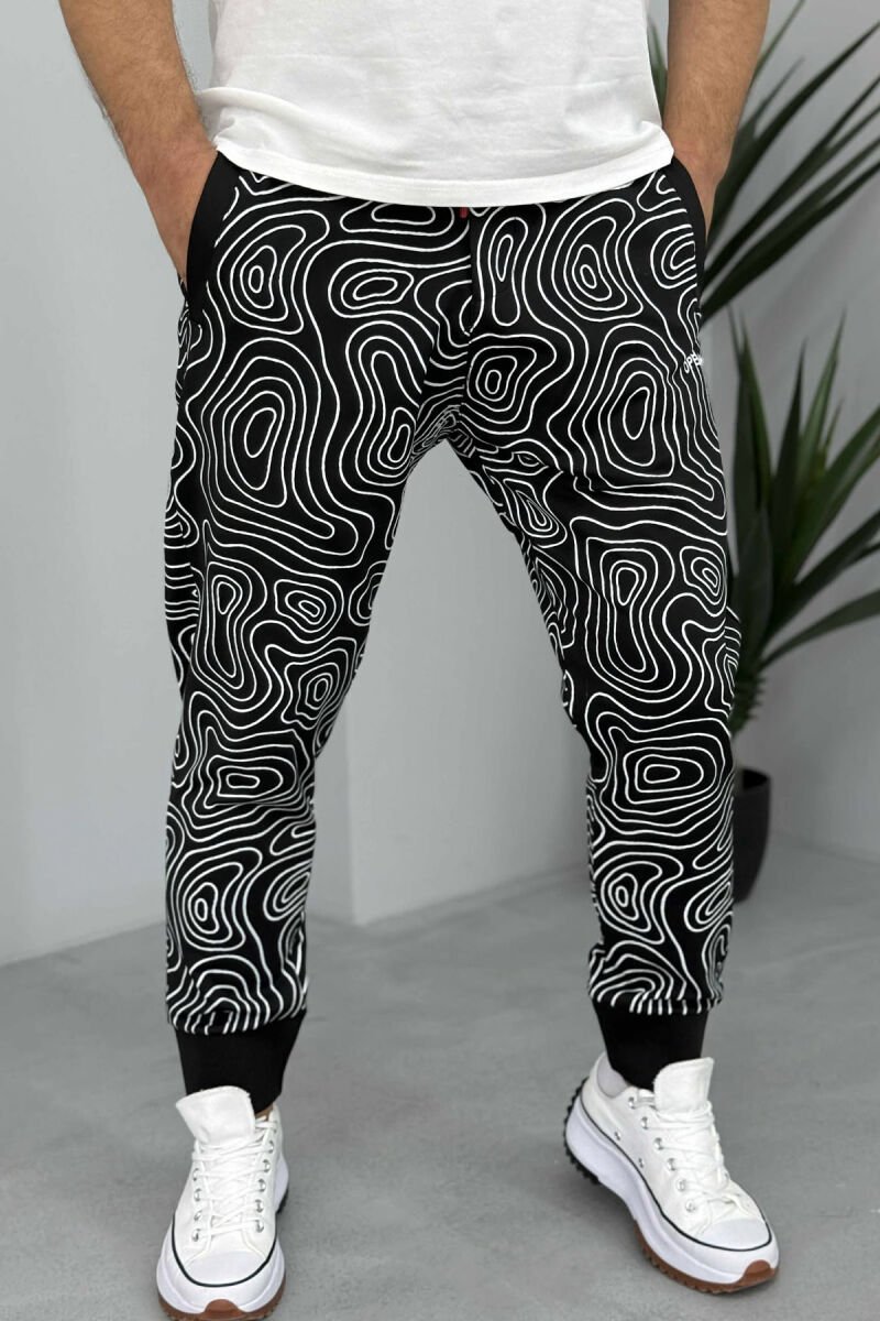 DESIGNED LACINGS MEN PANTS BLACK/ E ZEZE - 2