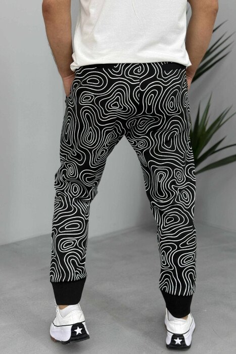 DESIGNED LACINGS MEN PANTS BLACK/ E ZEZE - 3