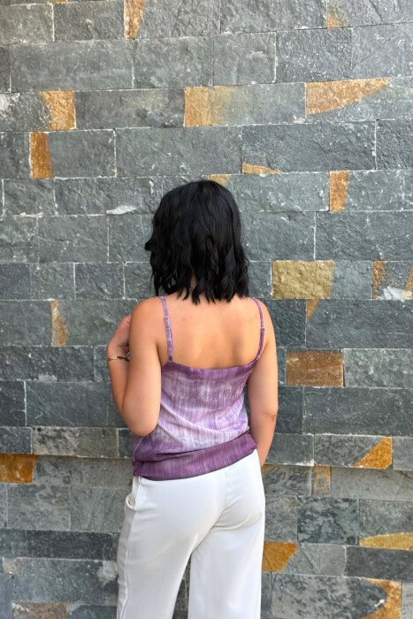 DESIGNED THIN STRAPS WOMAN TANK TOP LIGHT PURPLE/LEZB - 5