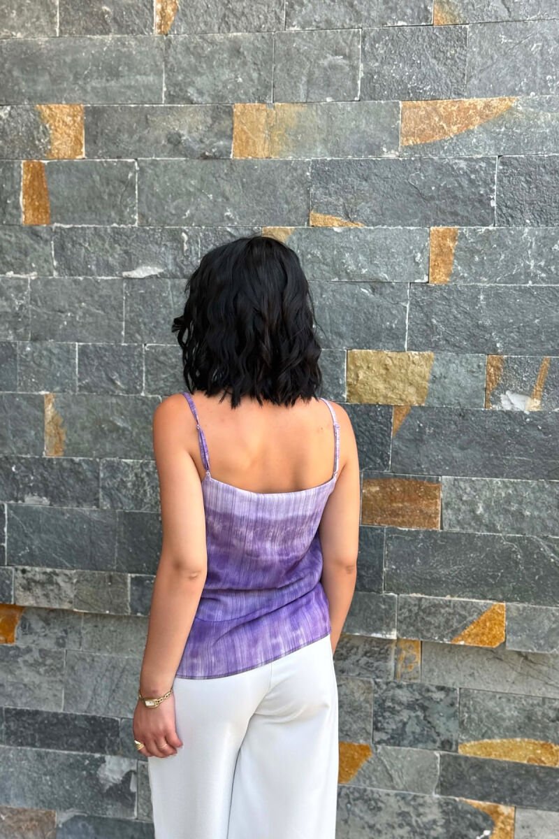 DESIGNED THIN STRAPS WOMAN TANK TOP PURPLE/LEJLA - 5