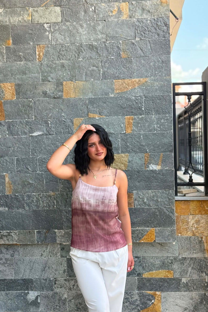 DESIGNED THIN STRAPS WOMAN TANK TOP VINEGAR/UTHULL - 3