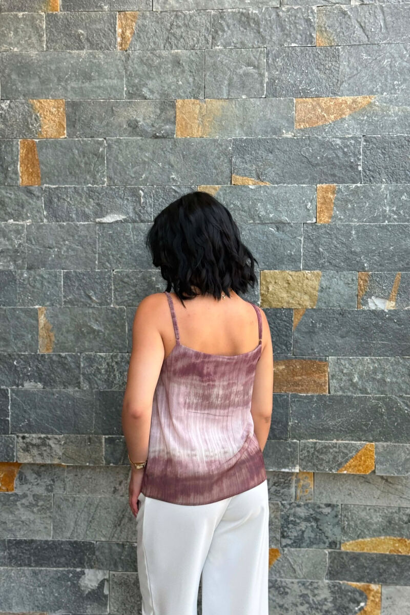 DESIGNED THIN STRAPS WOMAN TANK TOP VINEGAR/UTHULL - 5