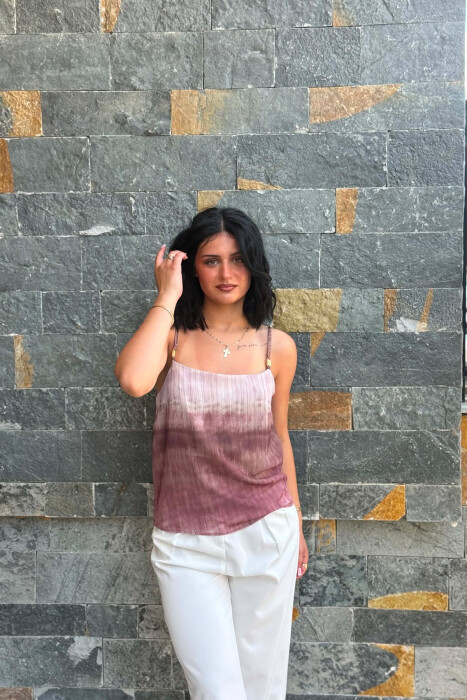 DESIGNED THIN STRAPS WOMAN TANK TOP VINEGAR/UTHULL - 7