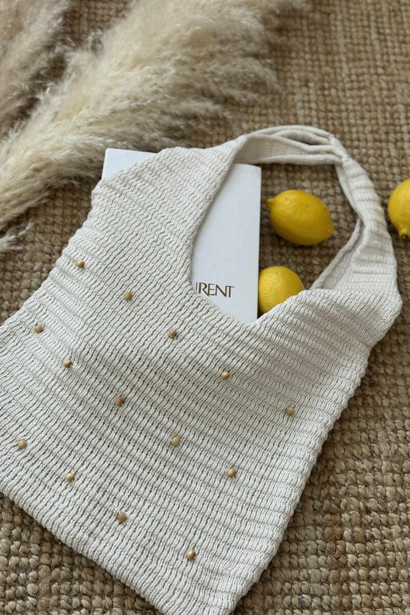 DETAILS CROCHET BEACH WOMEN BAG CREAM/KREM - 3