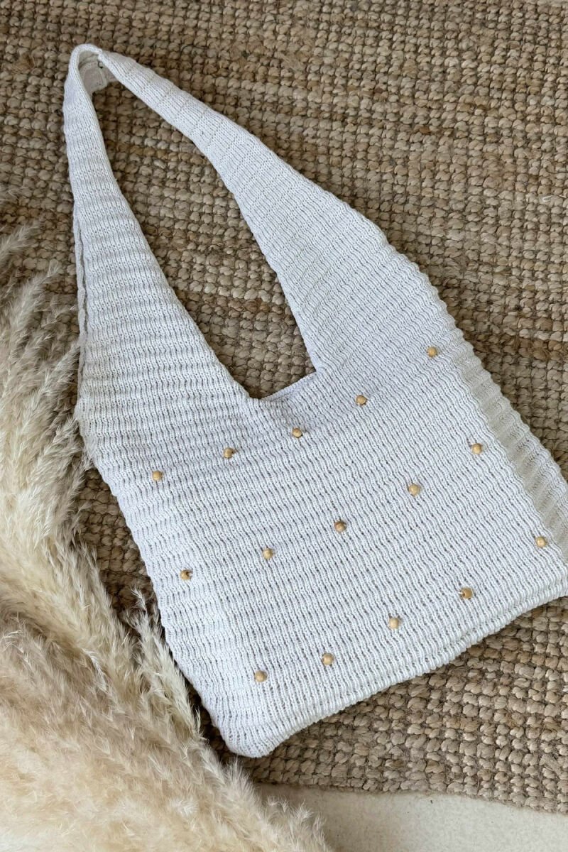 DETAILS CROCHET BEACH WOMEN BAG CREAM/KREM - 5