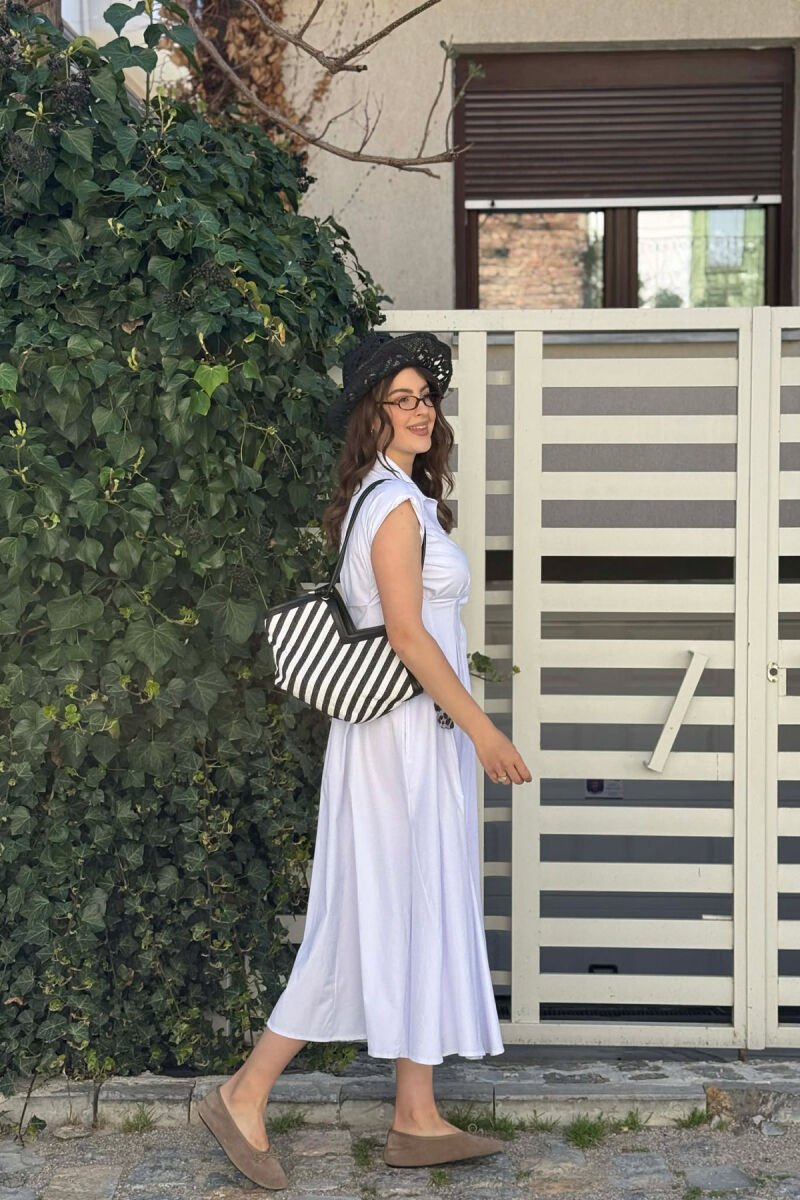 DIFFERENT DESIGN WOMAN BAG WHITE-BLACK/BAZE - 3