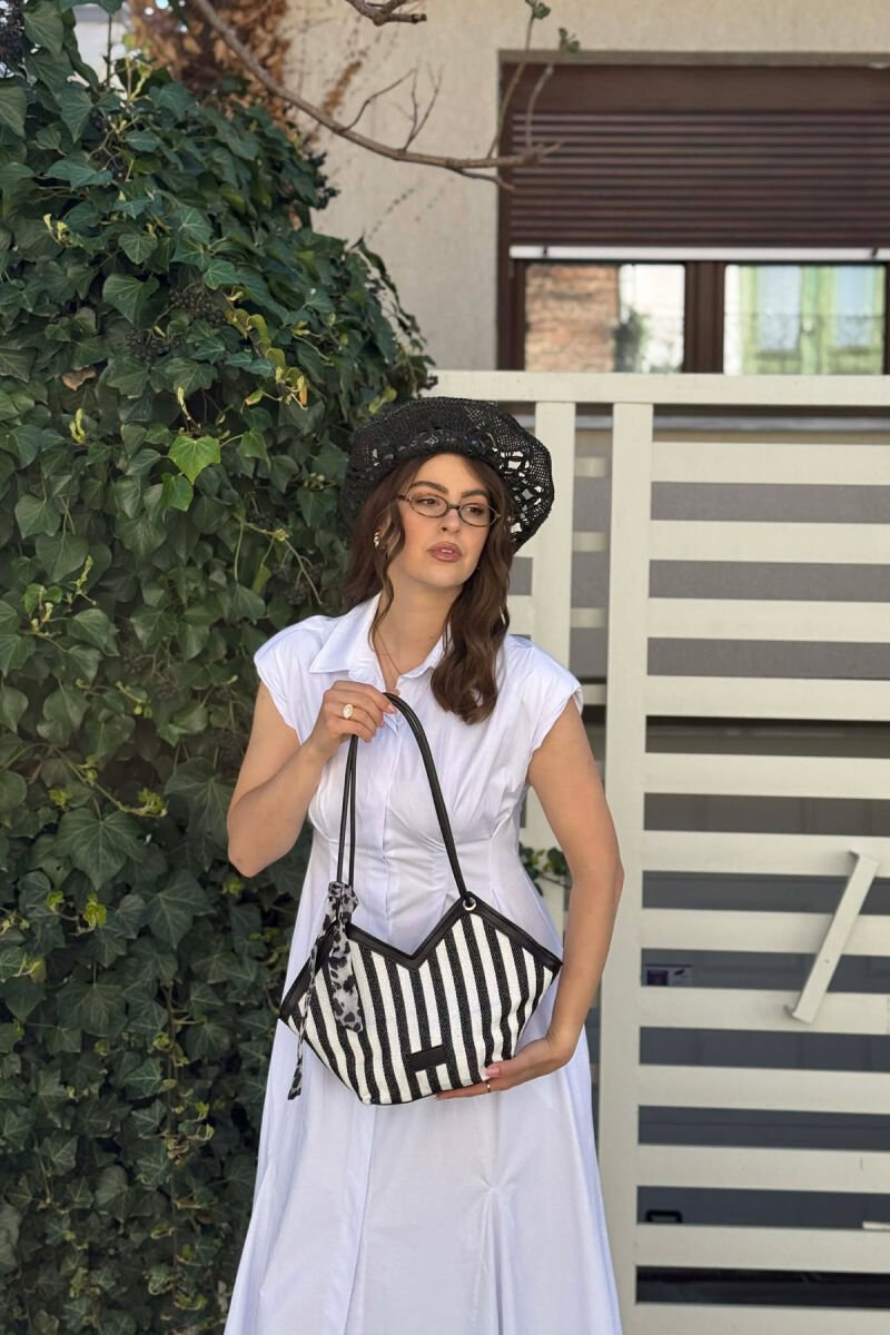 DIFFERENT DESIGN WOMAN BAG WHITE-BLACK/BAZE - 4