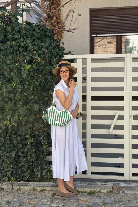 DIFFERENT DESIGN WOMAN BAG WHITE/GREEN-BAJE - 3