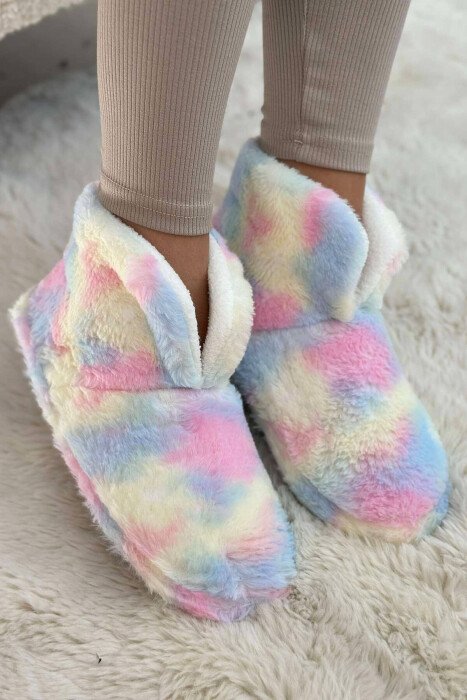 DIFFERENT COLORS ANKLE SLIPPERS WOMAN HOME SLIPPERS MULTIPLE/SHNGJ - KLAUDIO FASHION