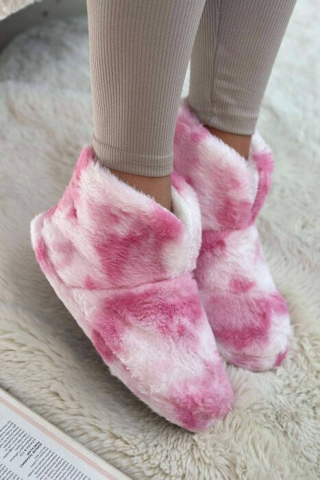 DIFFERENT COLORS ANKLE SLIPPERS WOMAN HOME SLIPPERS PINK/ROZE - KLAUDIO FASHION