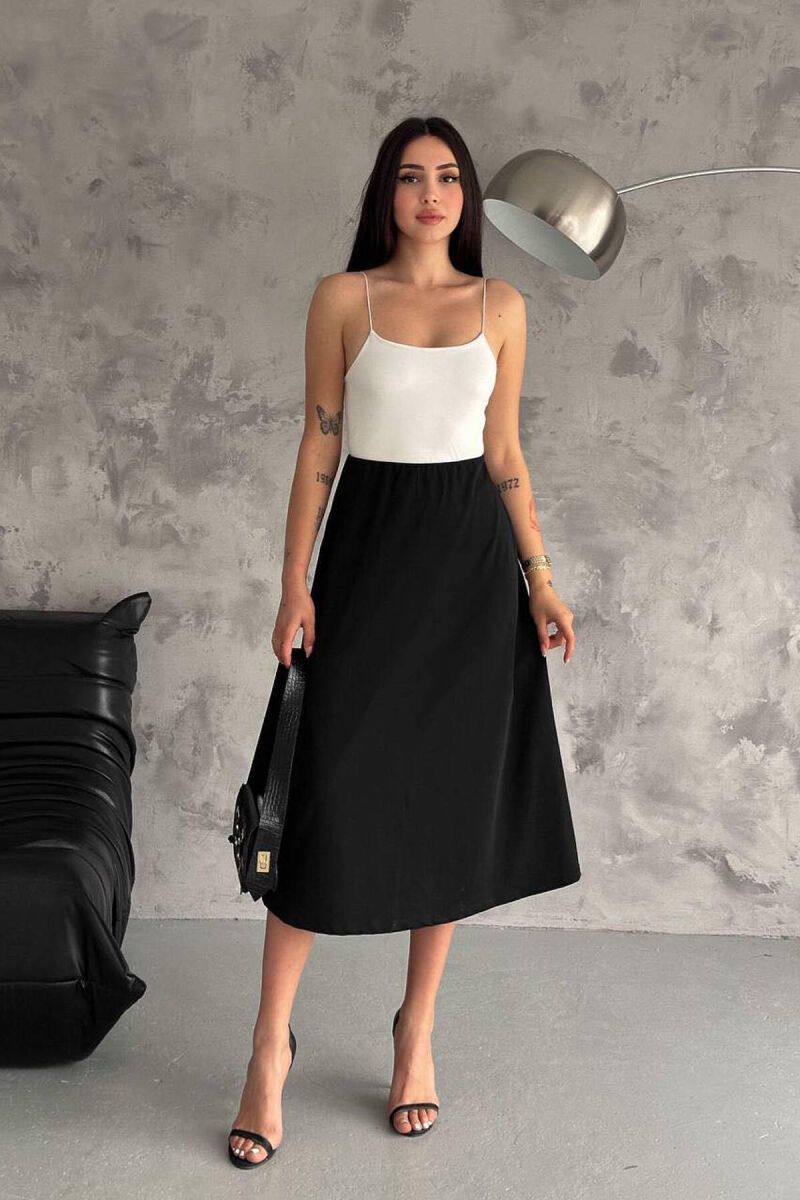 DIFFERENT COLORS LONG SKIRT BLACK/ E ZEZE - 3