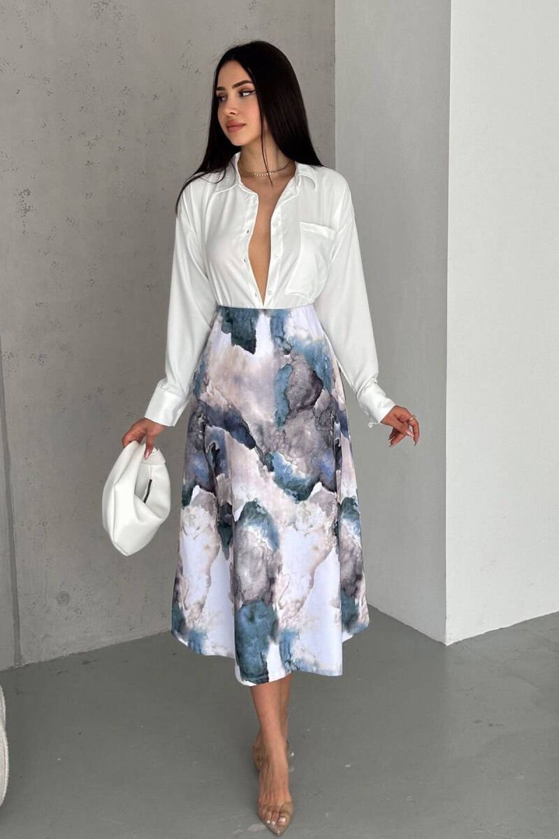 DIFFERENT COLORS LONG SKIRT MULTIPLE/SHNGJ - 2