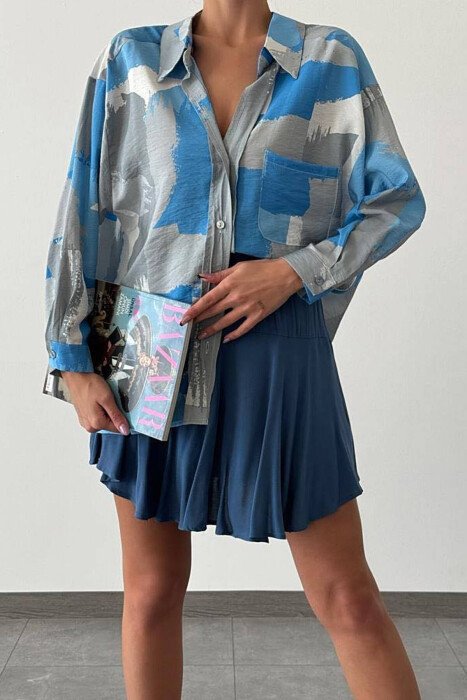 DIFFERENT COLORS OVERSIZED WOMAN SHIRT MULTIPLE/SHNGJ - KLAUDIO FASHION