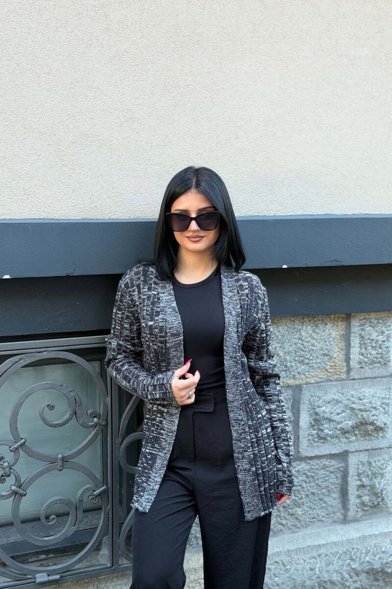 DIFFERENT COLORS WOMAN CARDIGANS DARK GREY/GEE - 5
