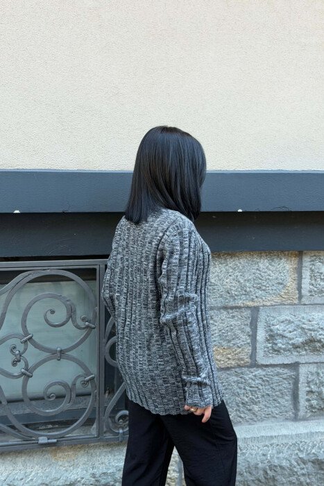 DIFFERENT COLORS WOMAN CARDIGANS GREY/GRI - 4