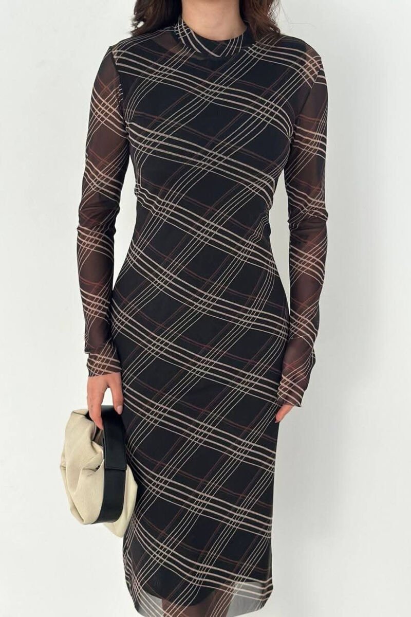 DIFFERENT DESIGN LONG SLEEVE WOMAN DRESS BLACK/ E ZEZE - 3