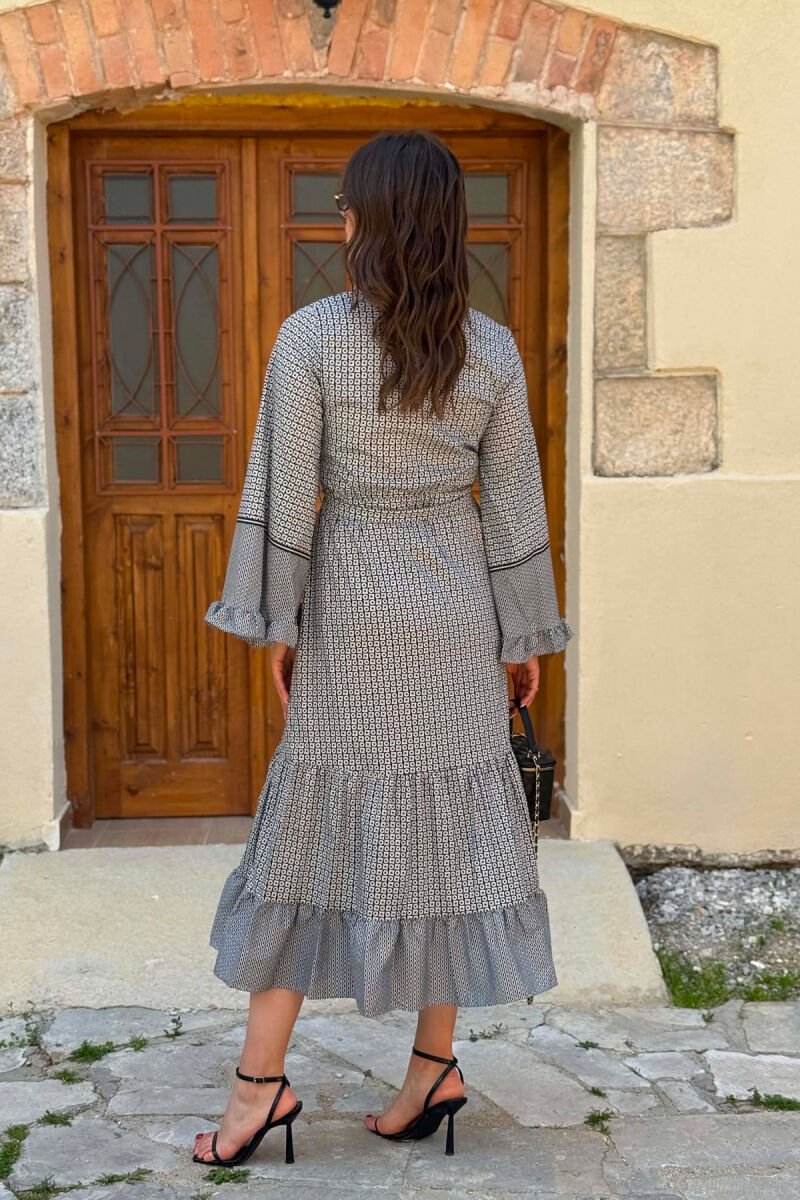 DIFFERENT DESIGN LONG SLEEVE WOMAN DRESS GREY/GRI - 2