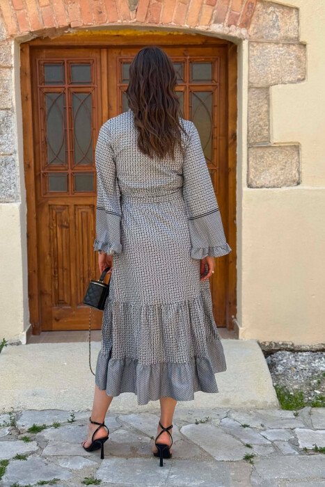 DIFFERENT DESIGN LONG SLEEVE WOMAN DRESS GREY/GRI - 5