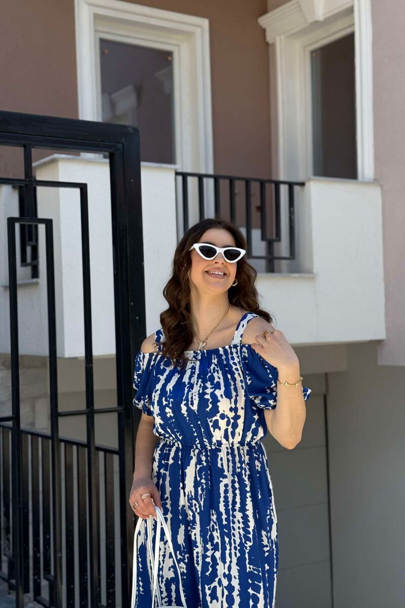 DIFFERENT DESIGN LONG WOMEN DRESS BLUE/BLU - 2