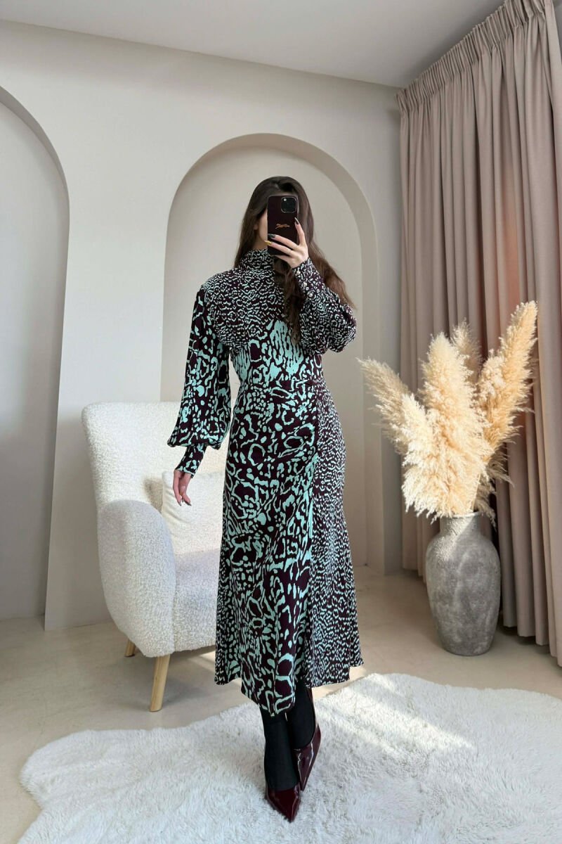 DIFFERENT DESIGN LONG WOMEN DRESS BROWN/KAFE - 1