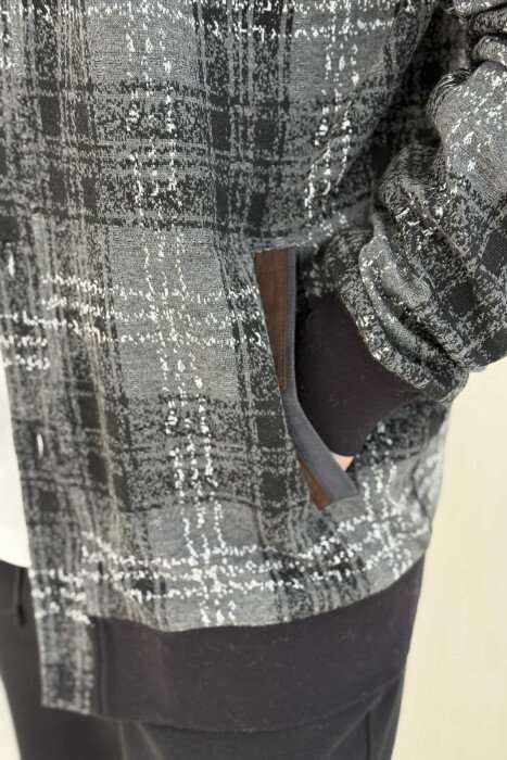 DIFFERENT DESIGN MEN CARDIGAN GREY/GRI - 4