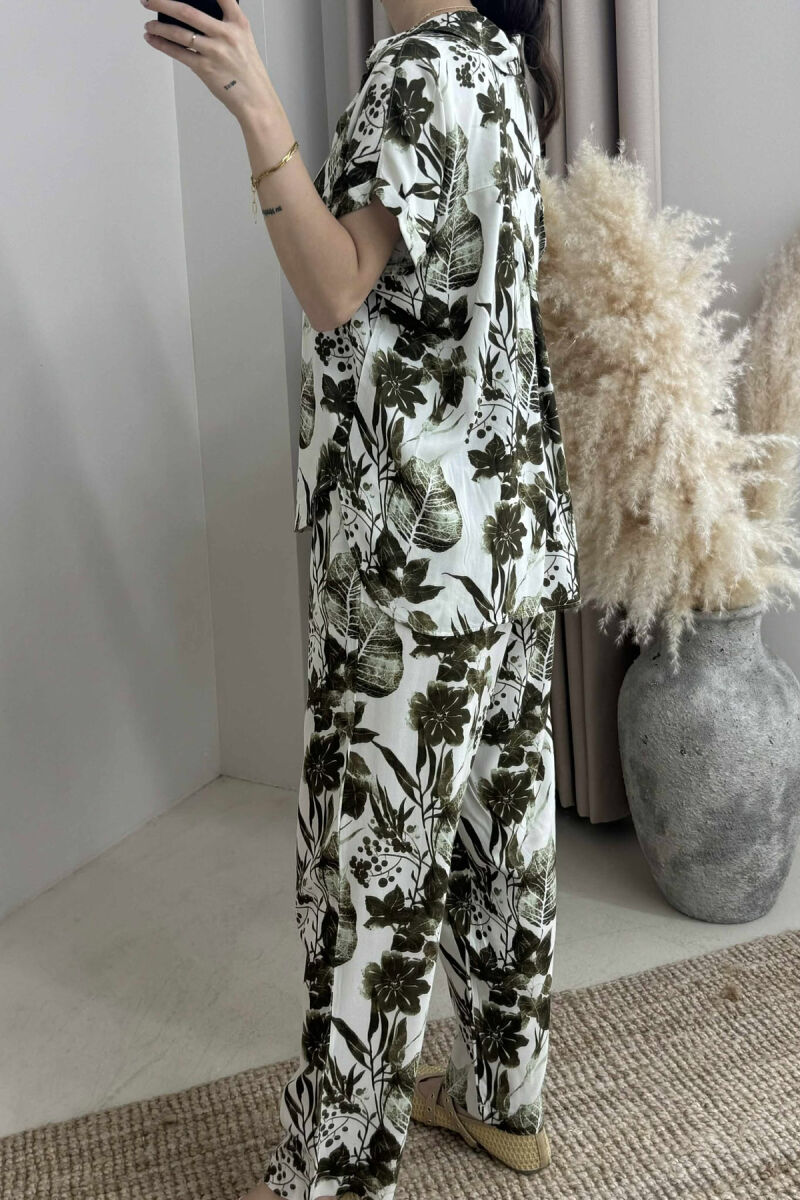 DIFFERENT DESIGN SHIRT+TROUSERS WOMEN SET OLIVE/ULLI - 3