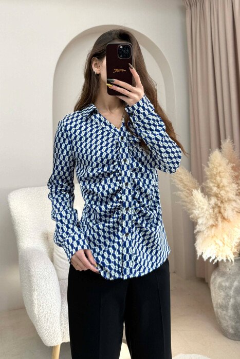 DIFFERENT DESIGN SIMPLE WOMEN SHIRT BLUE/BLU - KLAUDIO FASHION