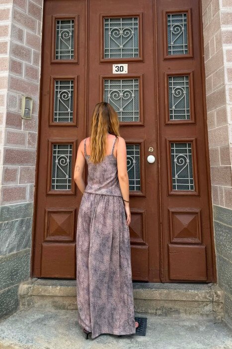 DIFFERENT DESIGN TANK TOP+ TROUSERS WOMAN SET BEIGE/BEZHE - 5