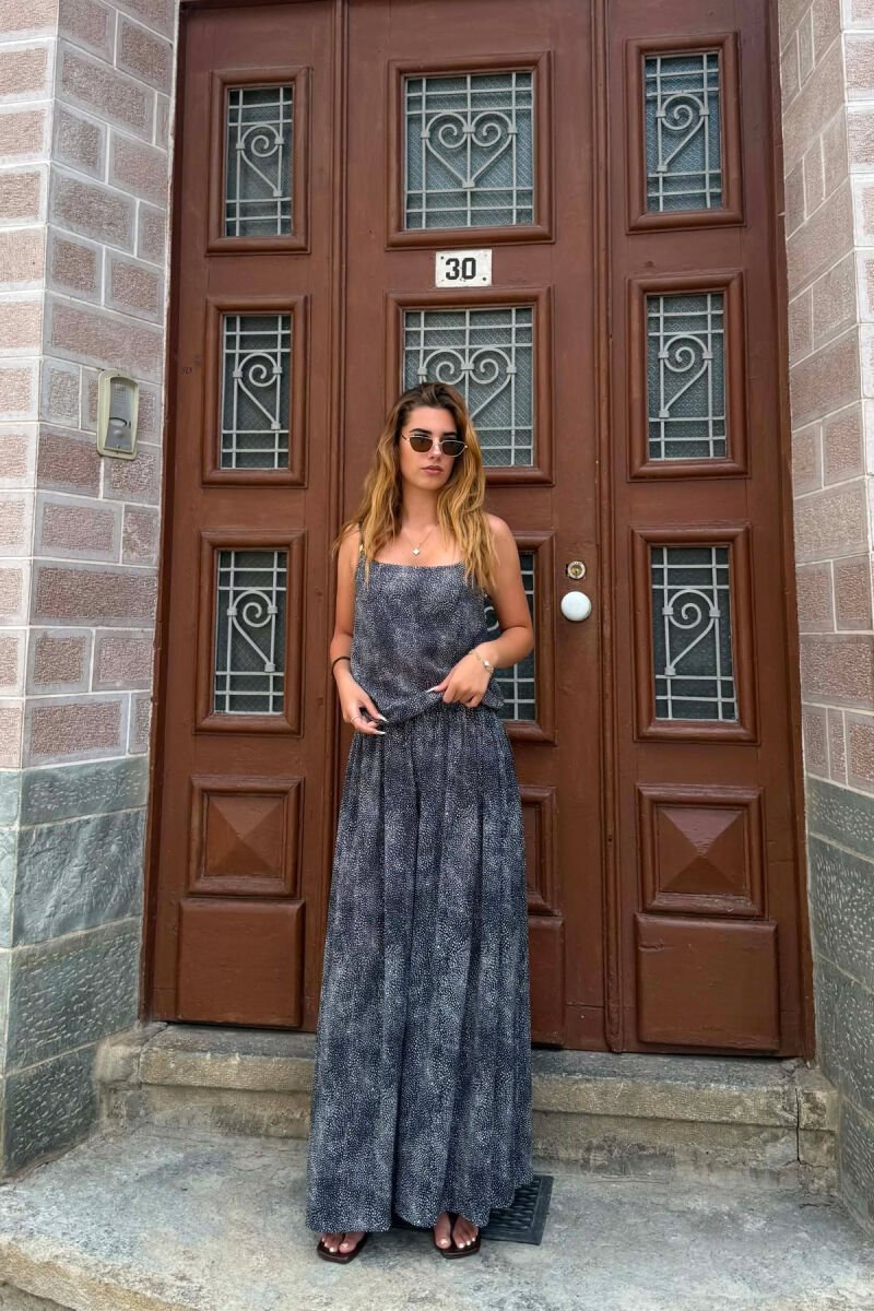 DIFFERENT DESIGN TANK TOP+ TROUSERS WOMAN SET BLACK/ E ZEZE - 1