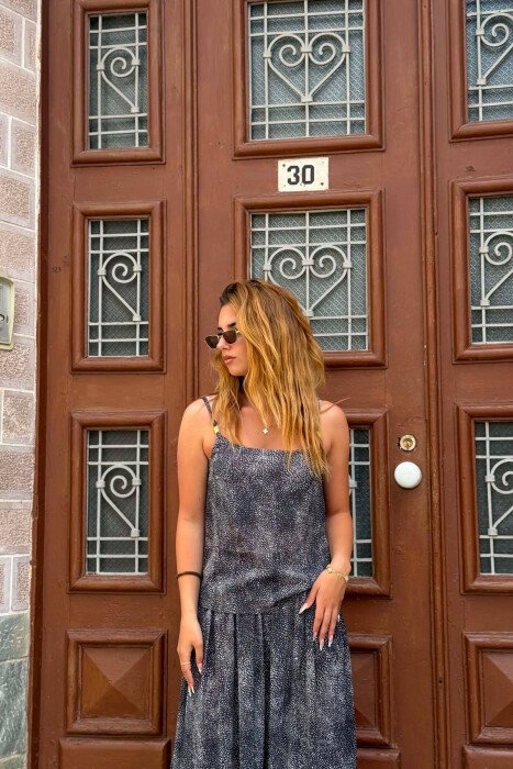 DIFFERENT DESIGN TANK TOP+ TROUSERS WOMAN SET BLACK/ E ZEZE - 2
