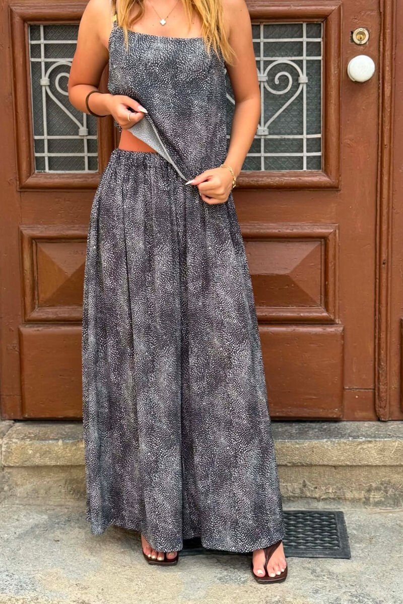 DIFFERENT DESIGN TANK TOP+ TROUSERS WOMAN SET BLACK/ E ZEZE - 3