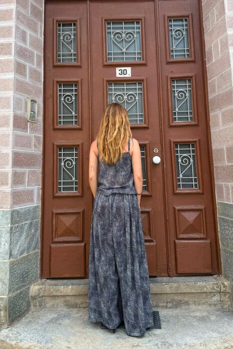 DIFFERENT DESIGN TANK TOP+ TROUSERS WOMAN SET BLACK/ E ZEZE - 5