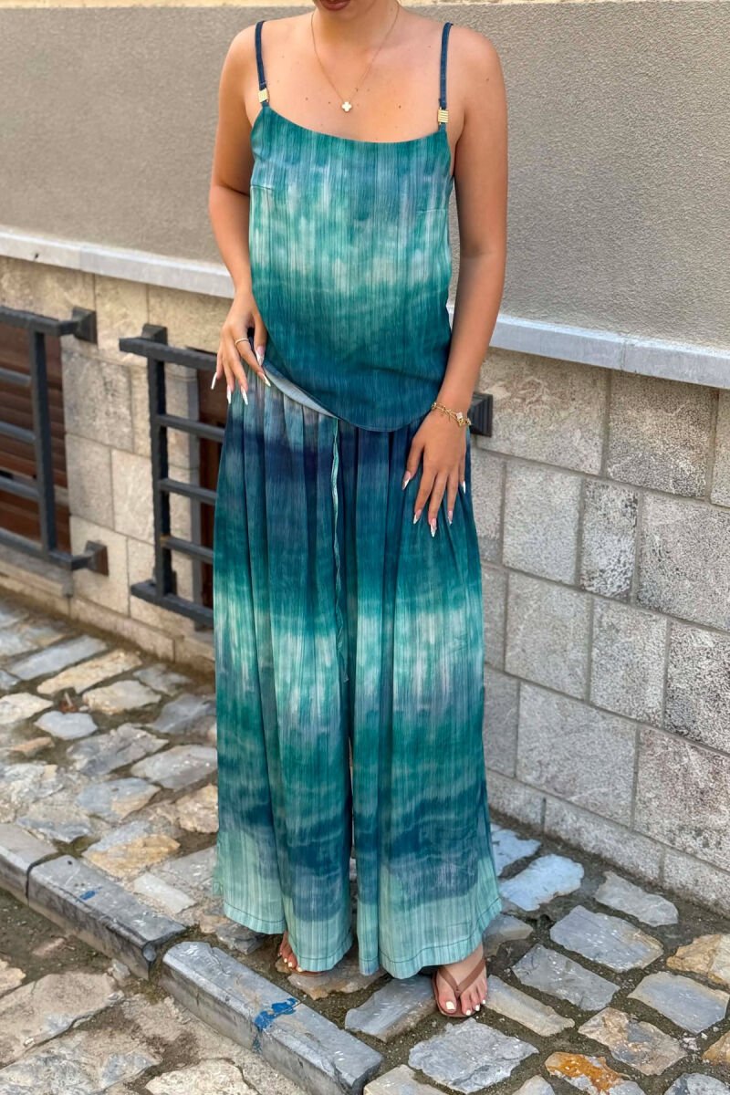 DIFFERENT DESIGN TANK TOP+ TROUSERS WOMAN SET BLUE STONE/GK - 4