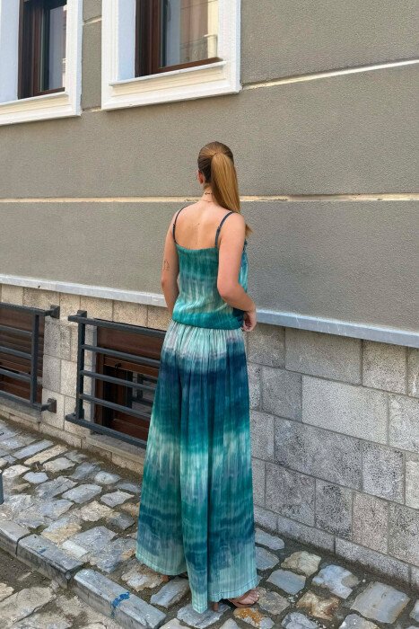 DIFFERENT DESIGN TANK TOP+ TROUSERS WOMAN SET BLUE STONE/GK - 5