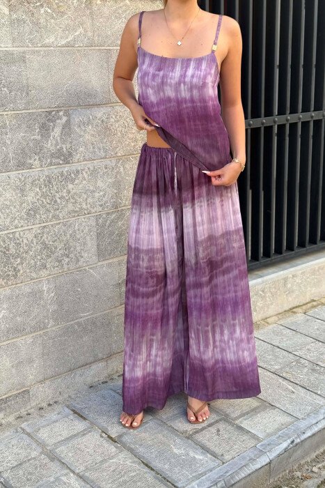 DIFFERENT DESIGN TANK TOP+ TROUSERS WOMAN SET LIGHT PURPLE/LEZB - 3