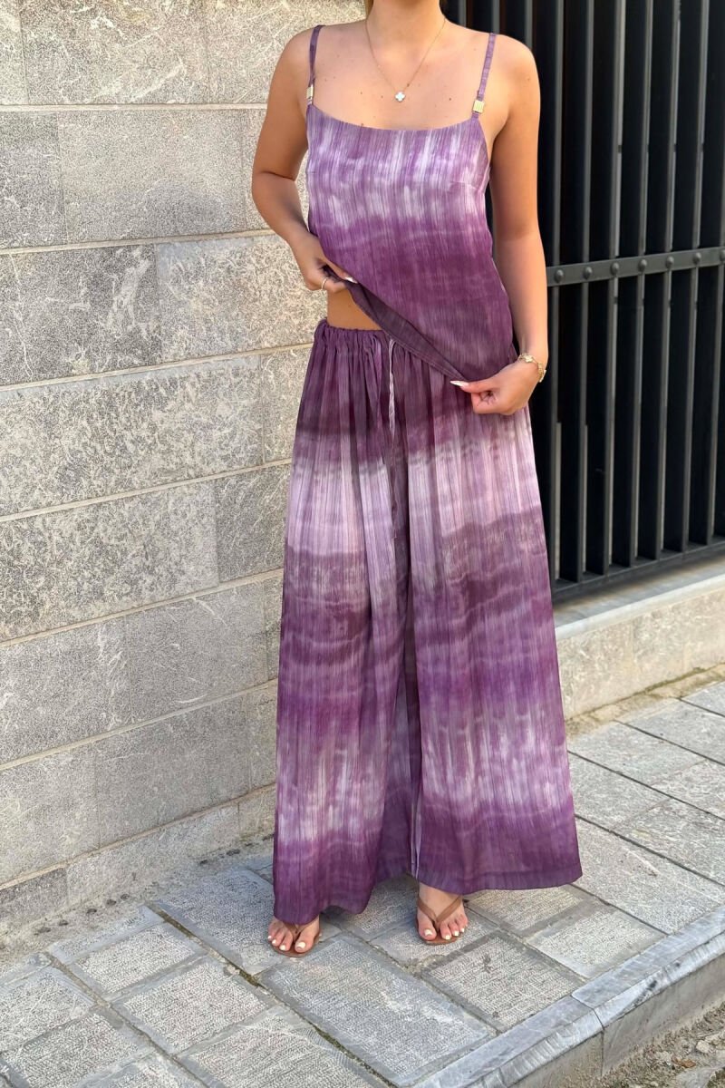 DIFFERENT DESIGN TANK TOP+ TROUSERS WOMAN SET LIGHT PURPLE/LEZB - 3